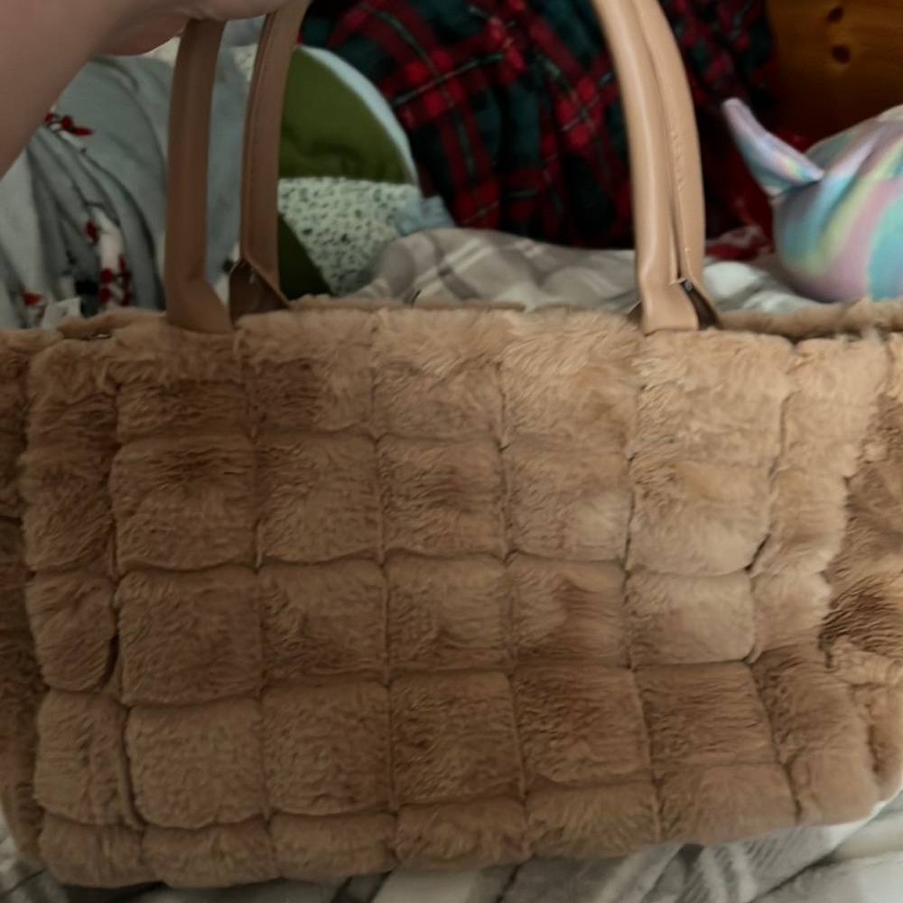 soft fuzzy purse